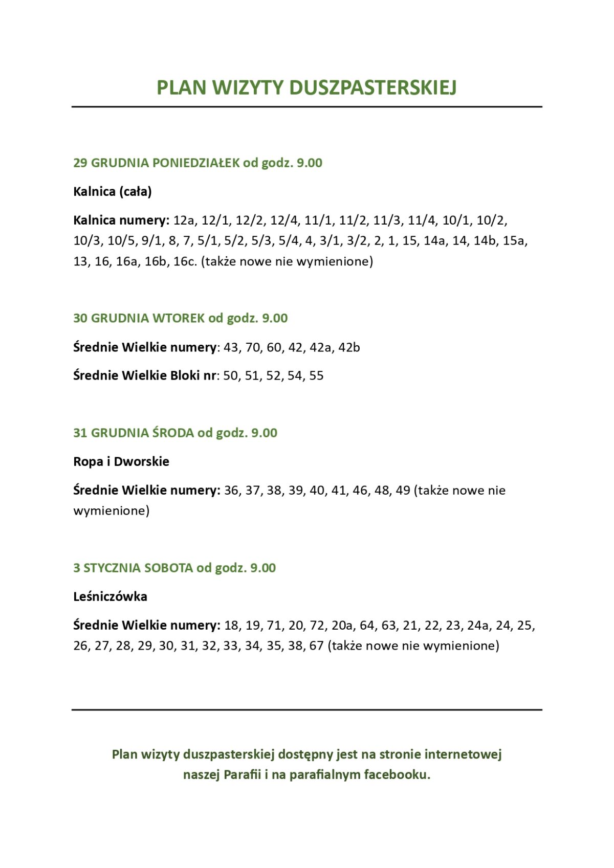 Z błogosłwieństwem w Imię Ojca i Syna i Ducha Świętego. Amen.